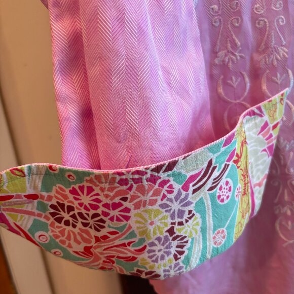 Robert Graham Men's Shirt Large with Embroidery Flip Cuffs - Picture 4 of 7